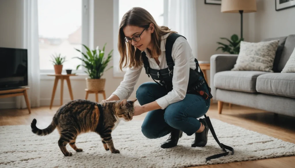 comment habituer son chat au harnais